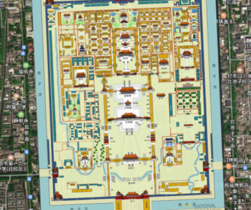 故宫手绘地图展示—炫码科技