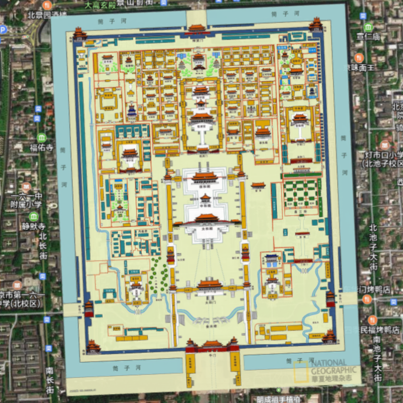 故宫手绘地图展示—炫码科技