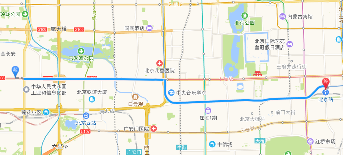 高德地图 JS API示例->公交路线规划->规划结果 + 公交路线绘制