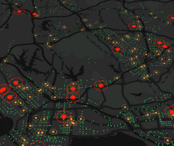 炫码科技-高德地图 LOCA 数据可视化 API 2.0— 深圳高峰期路口