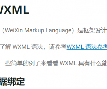 微信小程序框架—WXML