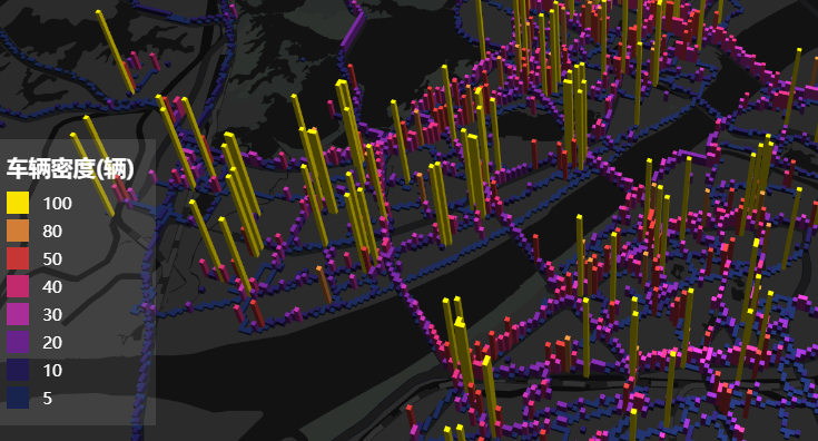 炫码科技-高德地图 LOCA 数据可视化 API 2.0——武汉车辆密度分布